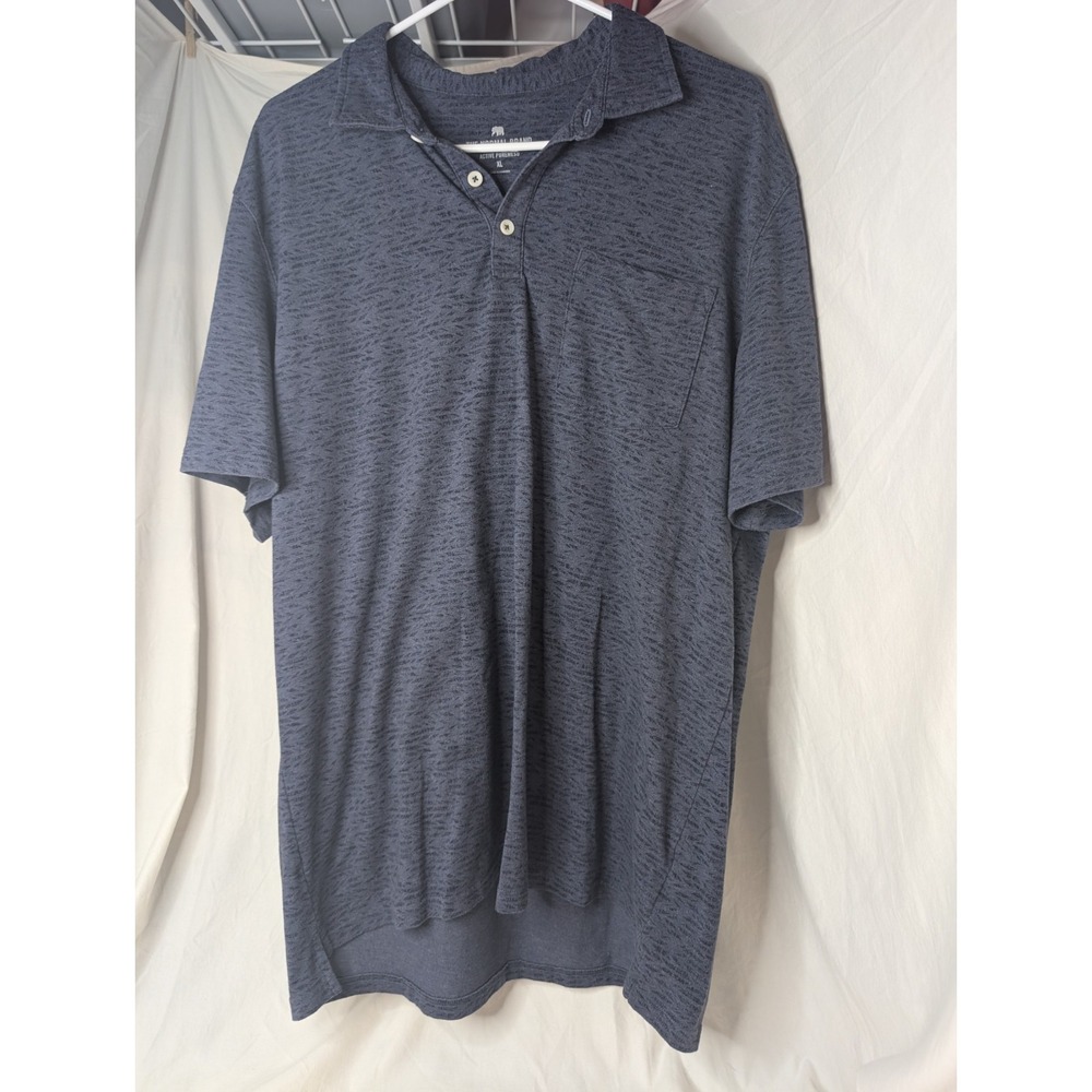 The Normal Brand‎ Men's Size XL Blue Polo Bear Logo Front Pocket 2 Button Collar